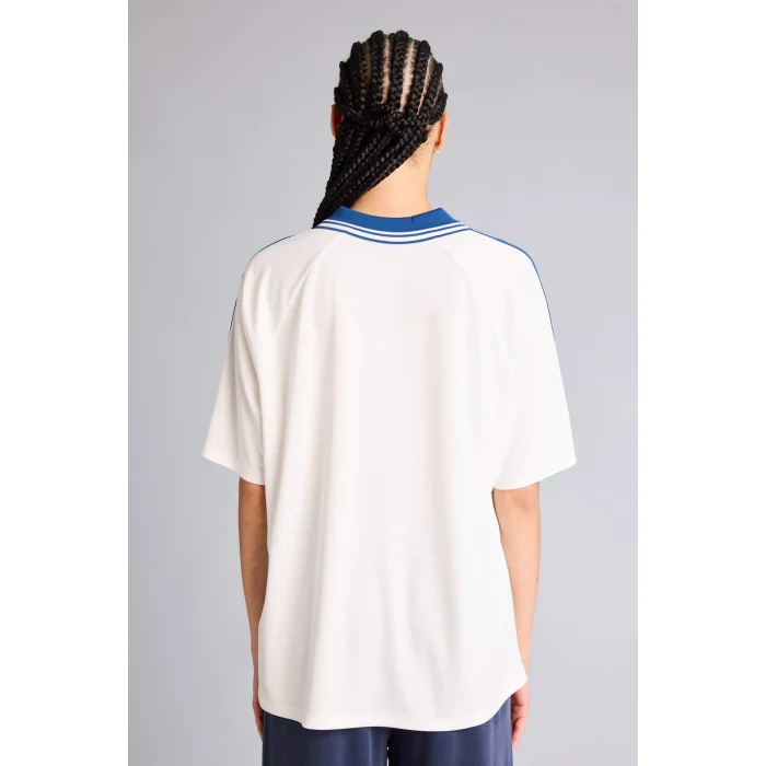 Defacto G0706AXER105 Ekru NBA Wordmark Oversıze Polo Yaka Tişört