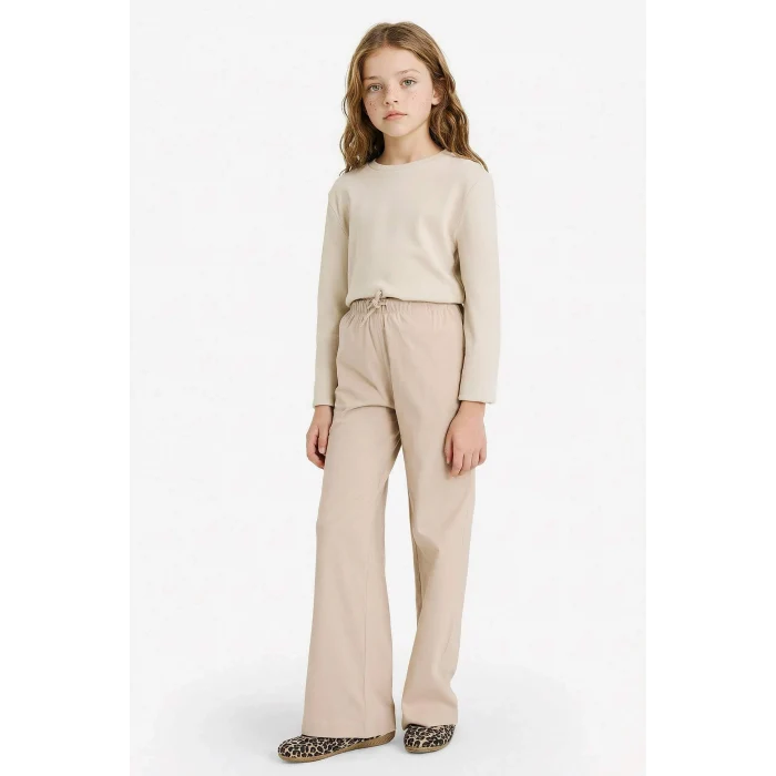 Defacto G0338A8BG187 Bej Wıde Leg Pantolon Kız Çocuk