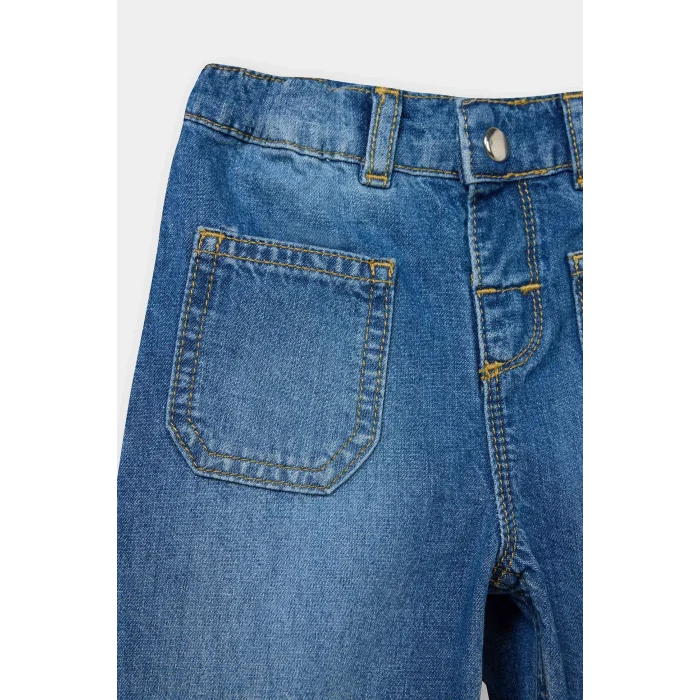 Defacto D7886A5NM28 Mavi Wıde Leg Jean Pantolon Kız Bebek