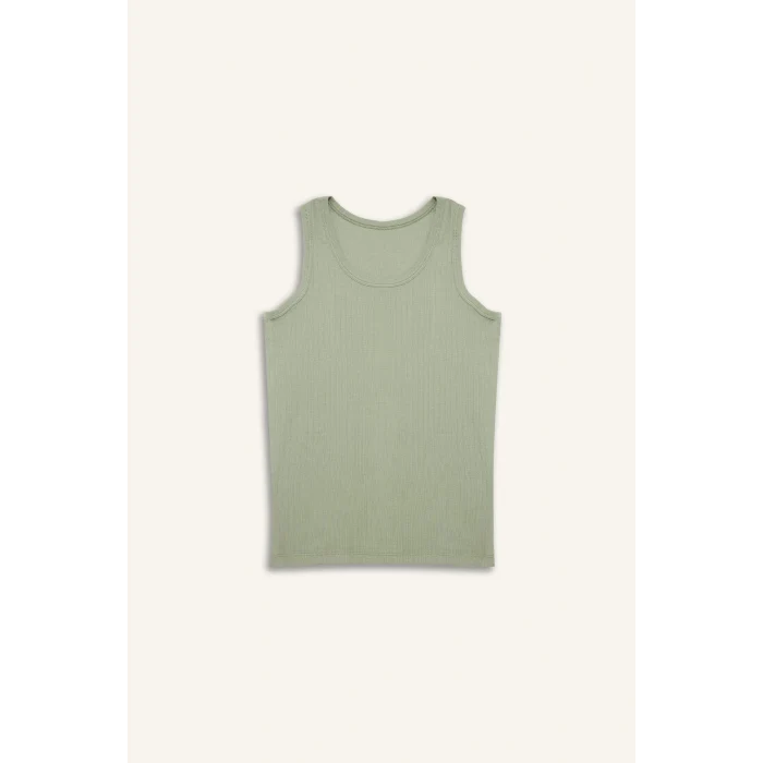 Defacto G8442A8GN425 Yeşil %100 Pamuklu 2li Atlet Erkek Çocuk