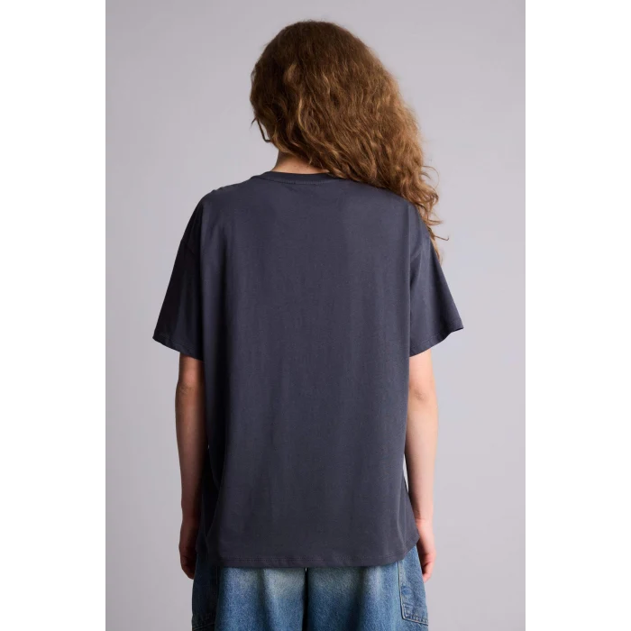 Defacto H0254AXAR191 Antrasit Kpop - Demon Hunters Oversıze Tişört