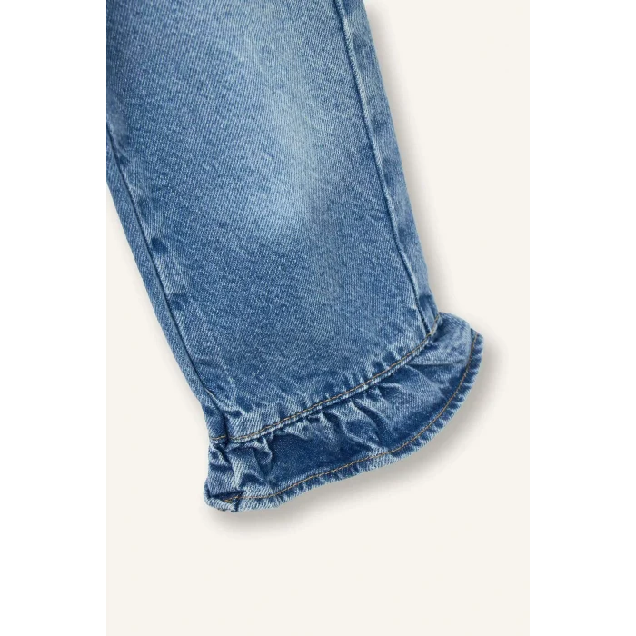 Defacto G8468A5NM28 Mavi Wıde Leg Pamuklu Pantolon Kız Bebek