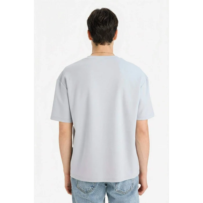 Defacto X3926AZGR297 Gri Nefes Alabilen Oversize Tişört