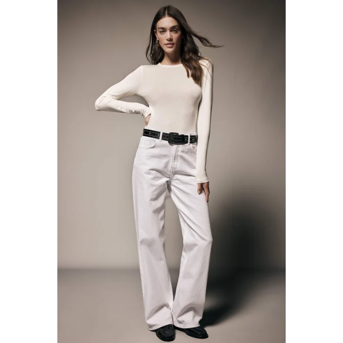 Defacto G8729AXER105 Ekru Slım Fıt Basıc Tişört