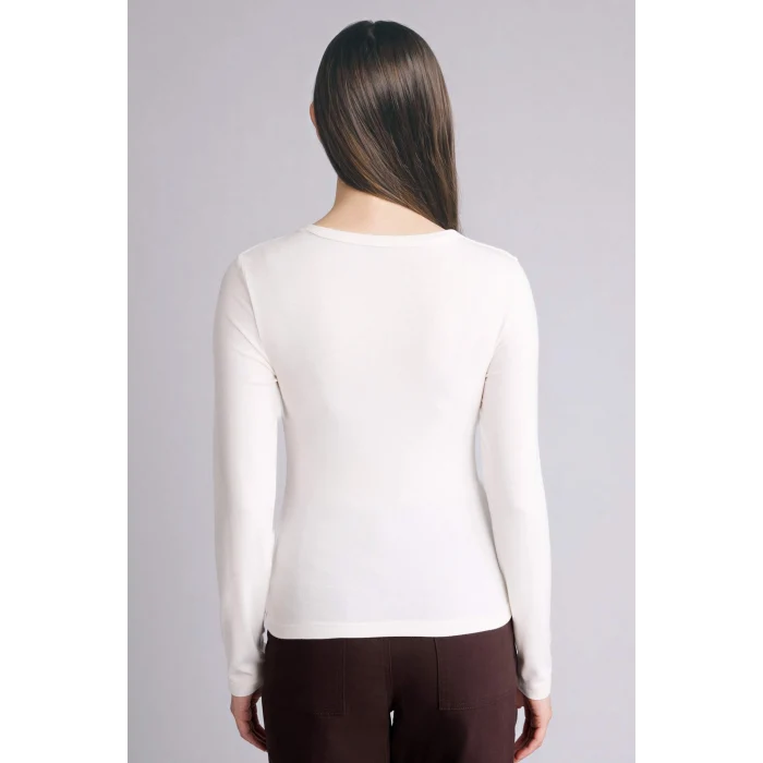 Defacto G8729AXER105 Ekru Slım Fıt Basıc Tişört