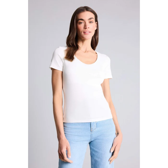 Defacto H3873AXER105 Ekru Slım Fıt Basıc Modal Tişört