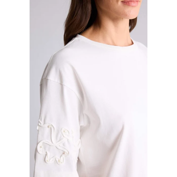 Defacto G9552AXER105 Ekru Relax Fıt Penye Tişört