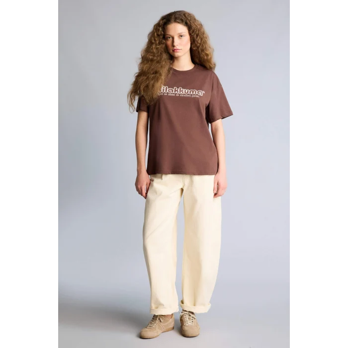 Defacto H0260AXBN334 Kahve Rilakkuma Oversıze Sırt Baskılı Tişört