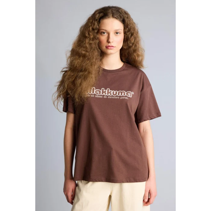 Defacto H0260AXBN334 Kahve Rilakkuma Oversıze Sırt Baskılı Tişört