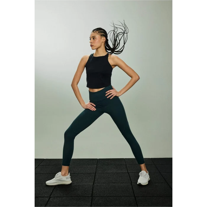 Defacto E9677AXGN1051 Yeşil Beli Saran Sporcu Tayt