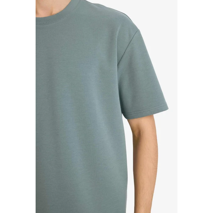 Defacto X3926AZGN1083 Yeşil Nefes Alabilen Oversize Tişört