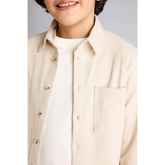 Defacto G8764A8BG106 Bej Pike Gömlek Erkek Çocuk