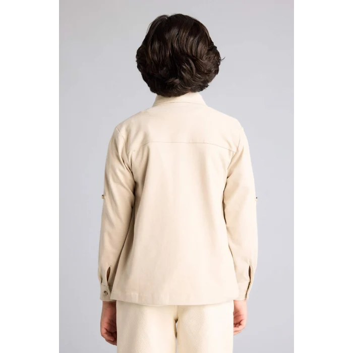 Defacto G8764A8BG106 Bej Pike Gömlek Erkek Çocuk