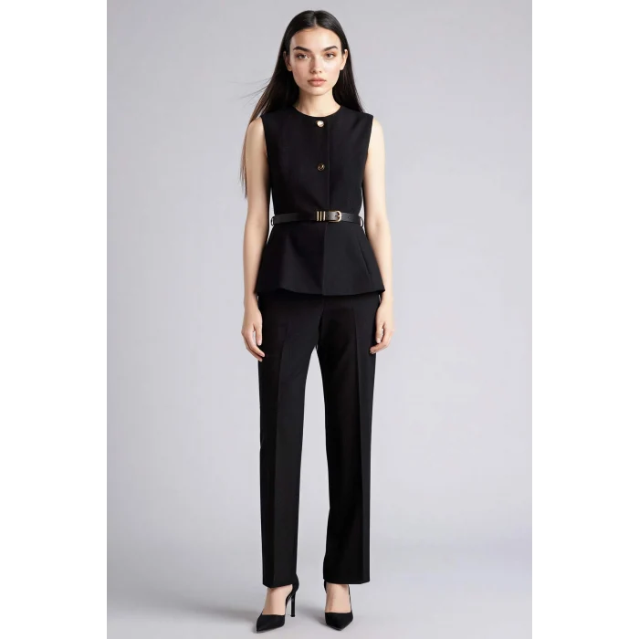 Defacto F7380AXBK81 Siyah Straıght Fıt Normal Bel Düz Paça Pantolon