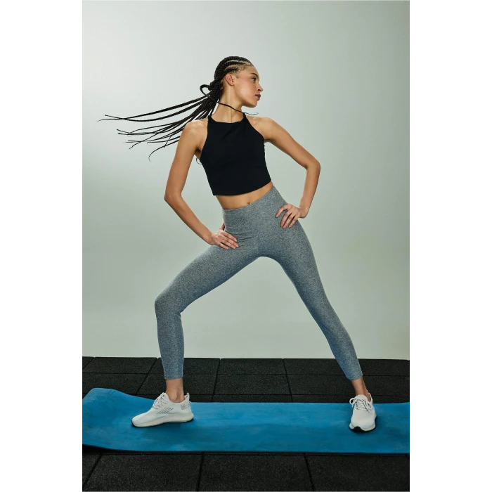 Defacto F8020AXGR463 Gri Beli Saran Sporcu Tayt