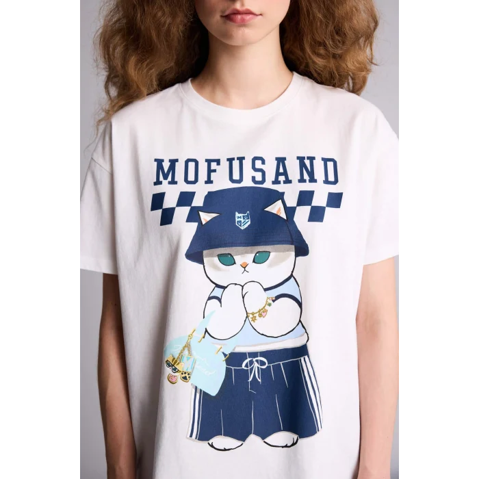 Defacto H0263AXWT32 Beyaz MOFUSAND Oversıze Tişört