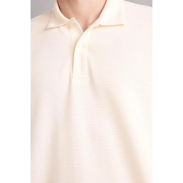 Defacto F9817AXER100 Ekru Kısa Kollu Polo Tişört