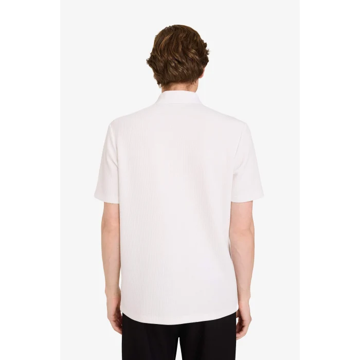 Defacto D7227AXWT32 Beyaz Regular Fıt Polo Yaka Kısa Kollu Polo Tişört