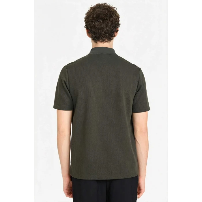 Defacto D7227AXKH190 Haki Regular Fıt Polo Yaka Kısa Kollu Polo Tişört