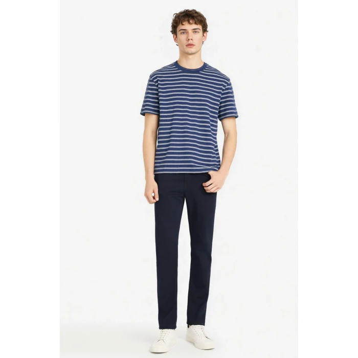 Defacto F9674AXNV241 Lacivert REGULAR FIT %100 Pamuk Tişört