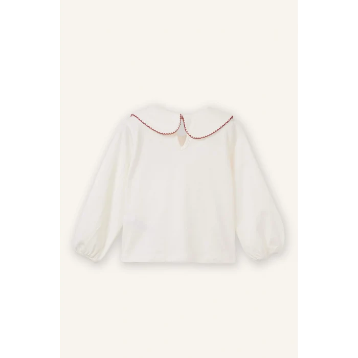 Defacto G8159A5ER99 Ekru %100 Pamuklu Tişört Kız Bebek