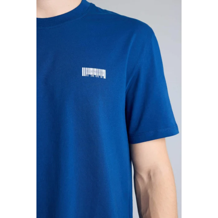 Defacto G3215AXNV147 Lacivert Regular Fıt Baskılı Kısa Kollu Tişört
