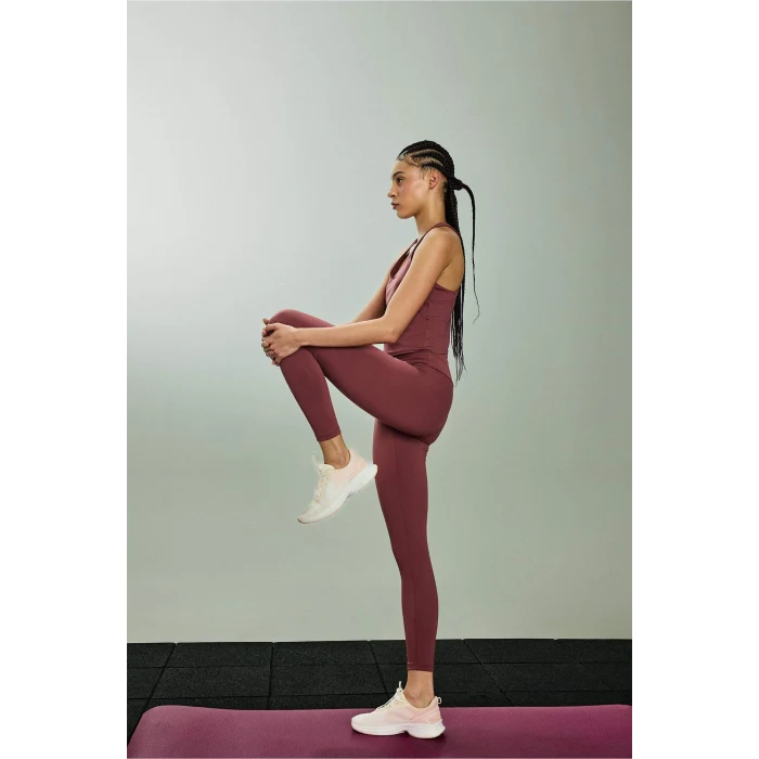 Defacto B4147AXBR252 Bordo Yüksek Bel Beli Saran Tayt