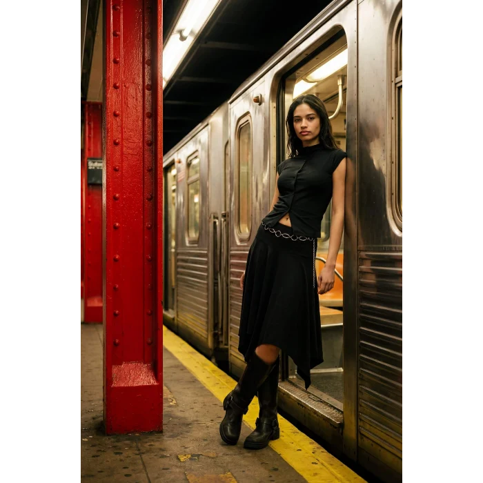 Defacto G8087AXAR191 Antrasit Fıtted Düğmeli Tişört