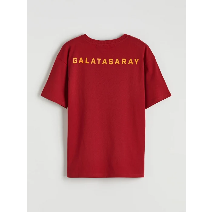 LCW Kids Kırmızı Galatasaray Baskılı Erkek Çocuk Tişört