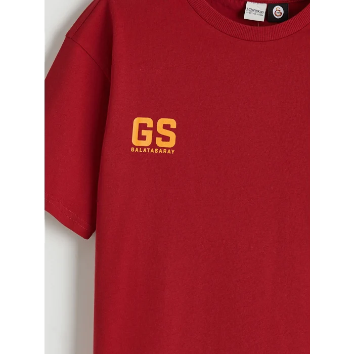 LCW Kids Kırmızı Galatasaray Baskılı Erkek Çocuk Tişört