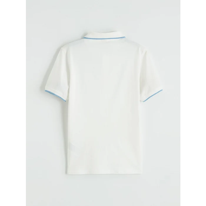 LCW Kids Ekru Polo Yaka Erkek Çocuk Tişört