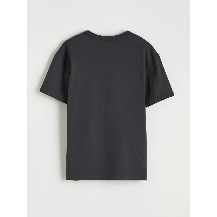 LCW Kids Antrasit New York Baskılı Erkek Çocuk Tişört