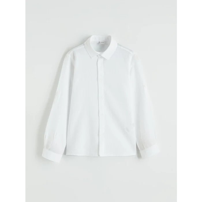 LCW Kids Beyaz Erkek Çocuk Armürlü Gömlek