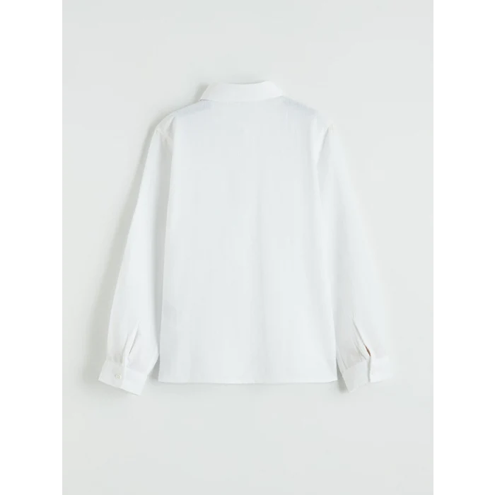 LCW Kids Beyaz Erkek Çocuk Armürlü Gömlek