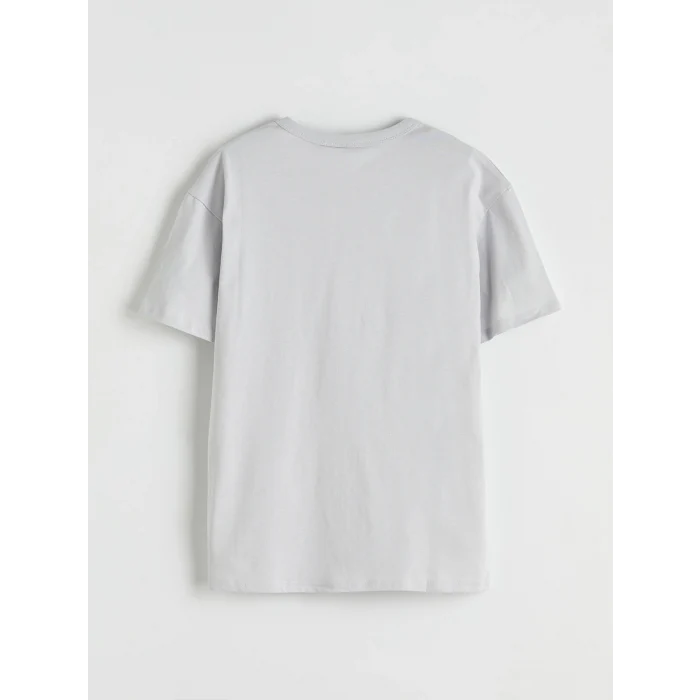 LCW Kids Gri Bisiklet Yaka PlayStation Baskılı Erkek Çocuk Tişört