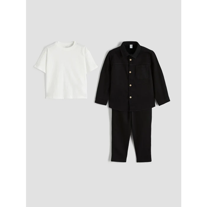 LCW Kids Siyah Erkek Çocuk Takım 3lü