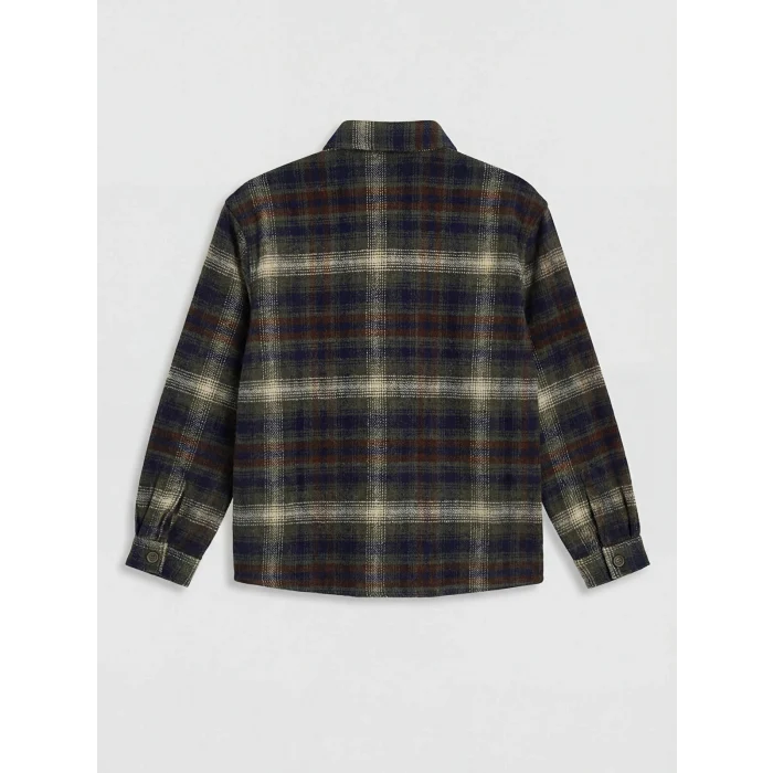 LCW Kids Haki Ekose Erkek Çocuk Oduncu Gömlek