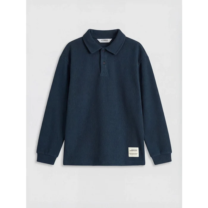 LCW Kids Lacivert Polo Yaka Erkek Çocuk Tişört