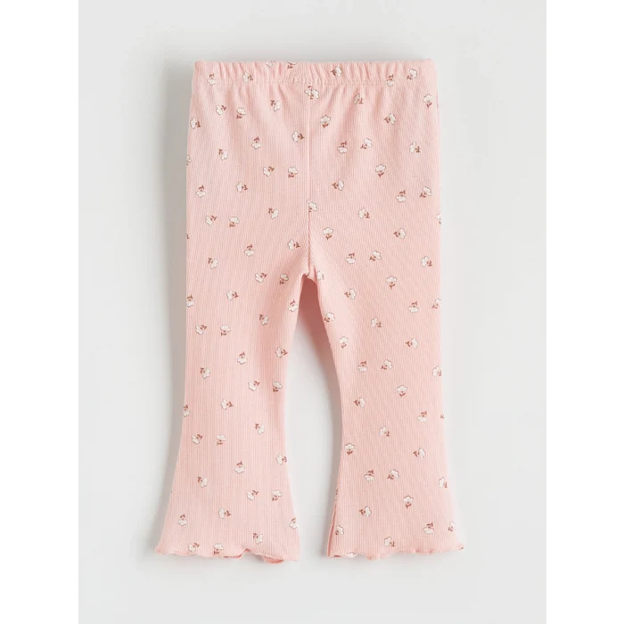 LCW baby Ekru Fiyonklu Kız Bebek Tişört ve Tayt