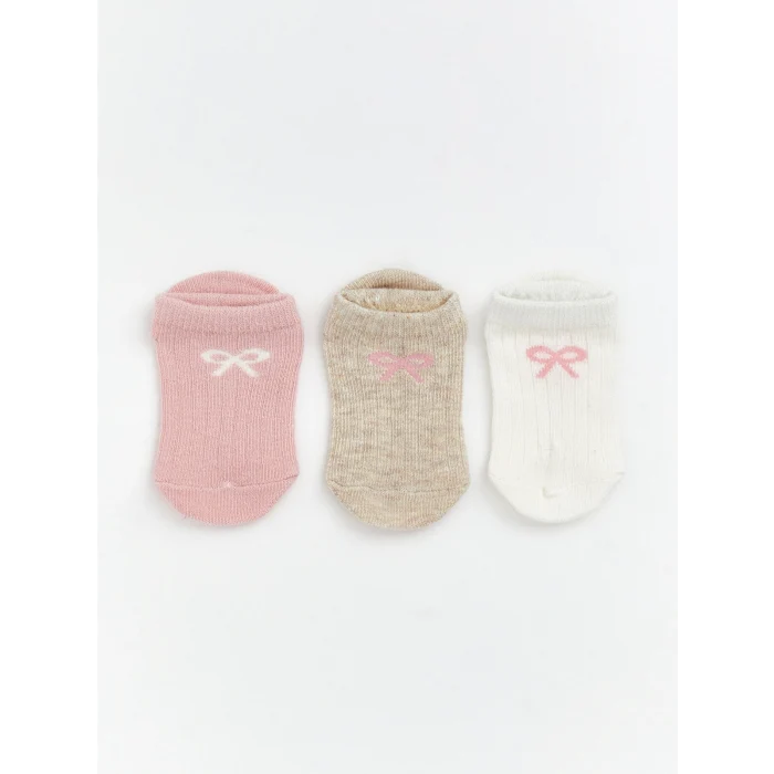 LCW baby Ekru Kız Bebek Patik Çorap 5li