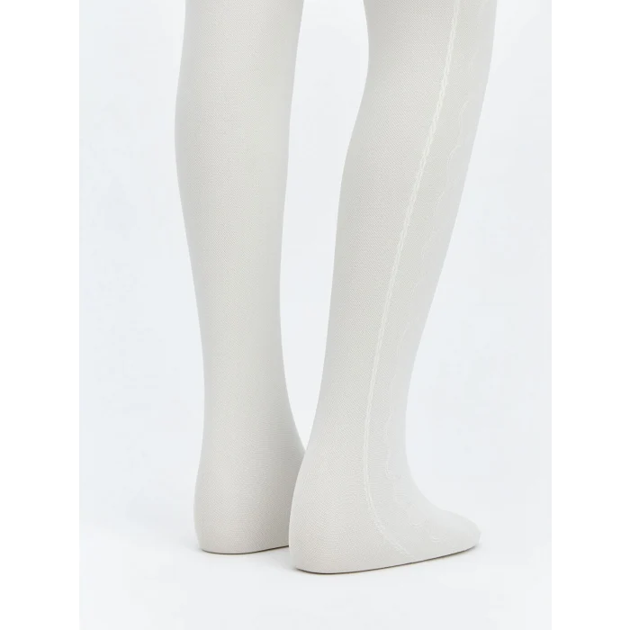 LCW Kids Ekru Desenli Kız Çocuk İnce Külotlu Çorap 2li