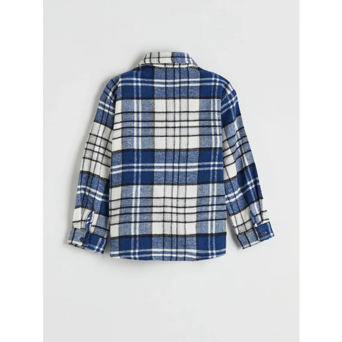 LCW Kids Lacivert Ekose Erkek Çocuk Oduncu Gömlek