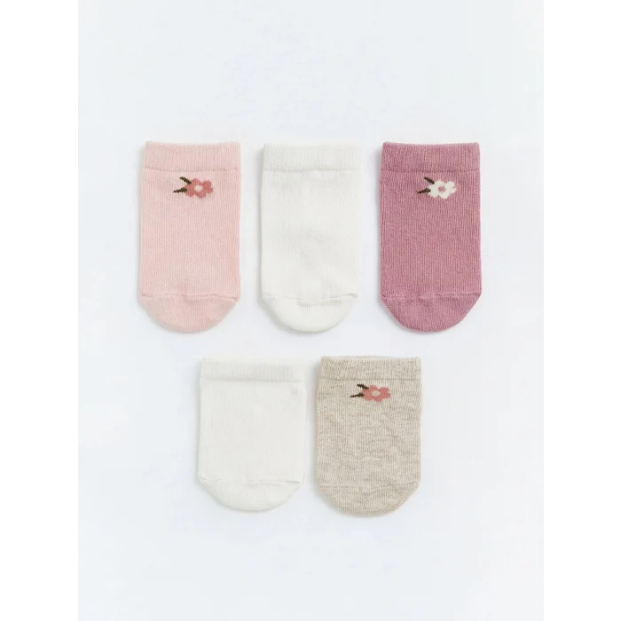 LCW baby Pembe Kız Bebek Patik Çorap 5li