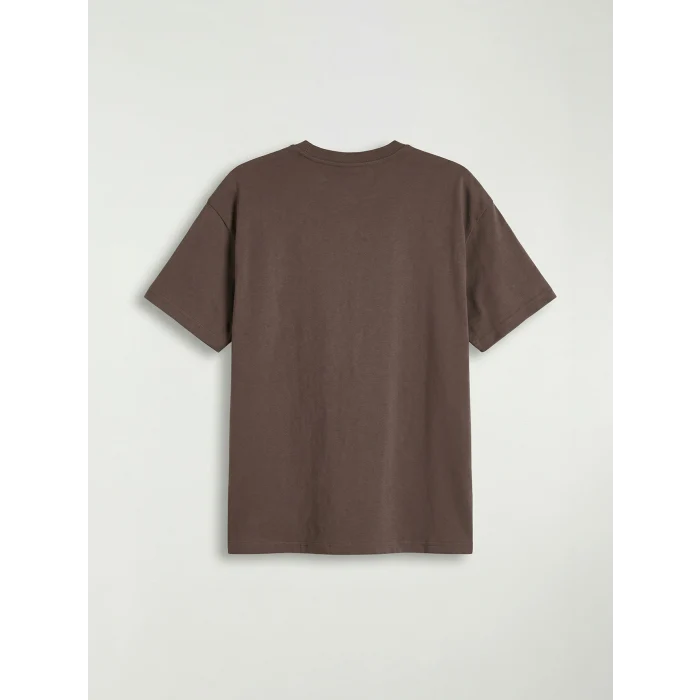 LCW Kids Kahverengi Bisiklet Yaka Baskılı Erkek Çocuk Tişört