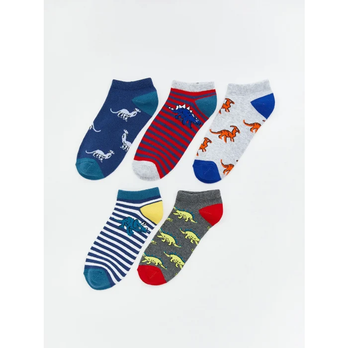 LCW Kids Karışık Desenli Erkek Çocuk Patik Çorap 5li