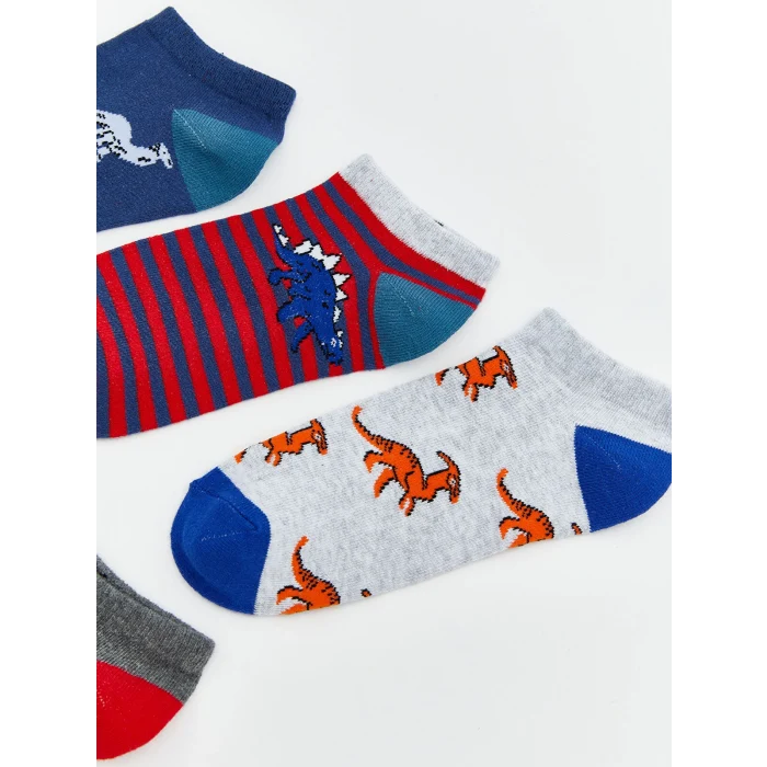 LCW Kids Karışık Desenli Erkek Çocuk Patik Çorap 5li