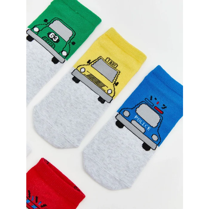 LCW Kids Karışık Desenli Erkek Çocuk Patik Çorap 5li