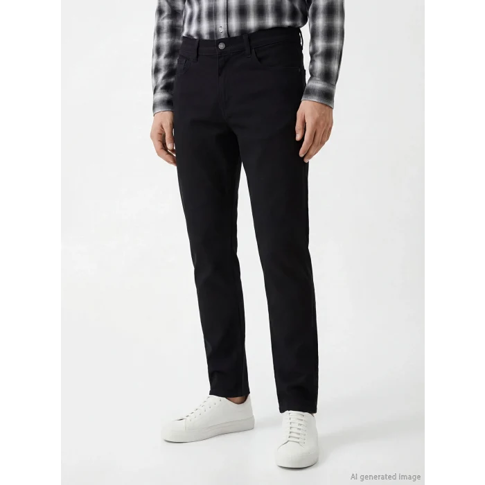 LCW Jeans Siyah 779 Regular Fit Erkek Jean Pantolon