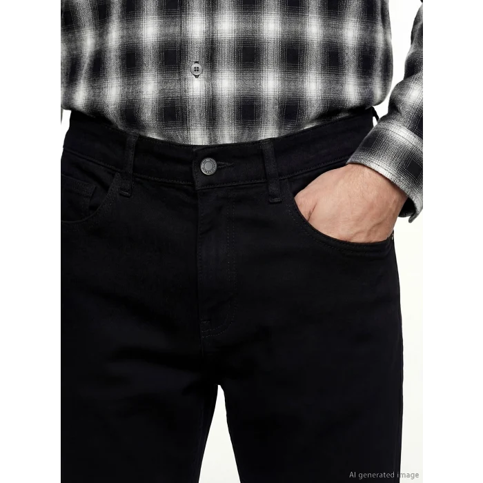 LCW Jeans Siyah 779 Regular Fit Erkek Jean Pantolon