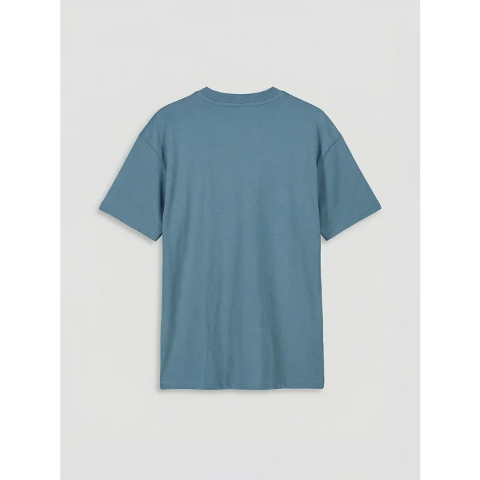 LCW Kids Mavi Bisiklet Yaka Basic Erkek Çocuk Tişört